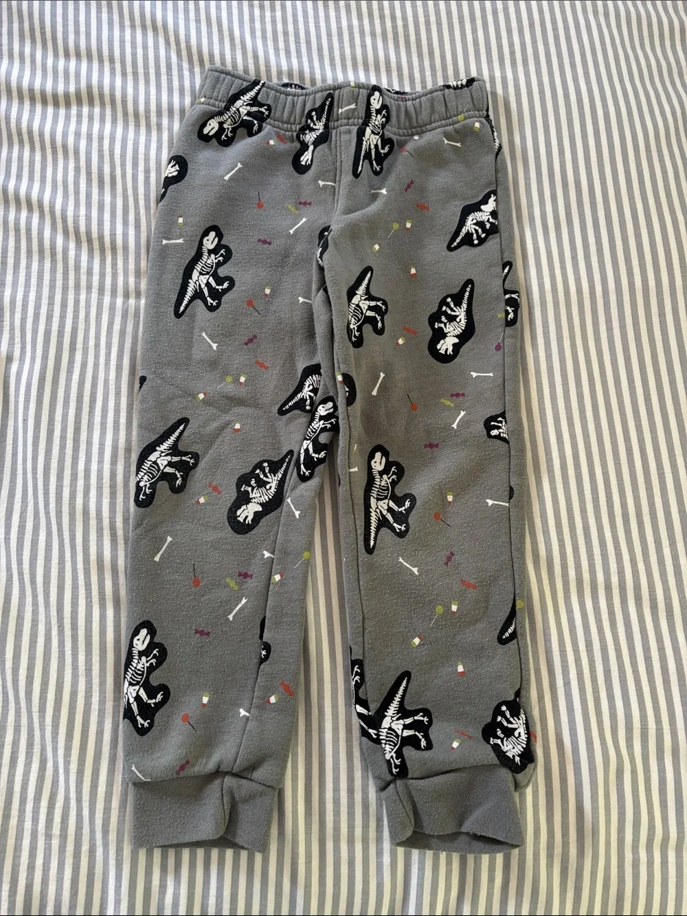 Kids Black Skeleton Halloween Set with Orange Pumpkin Pocket